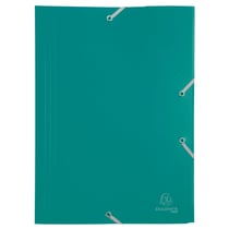 Chemise à élastique 3 rabats Polypropylène 4/10e Opaque Eco - A4 - Vert - x 30 - Exacompta
