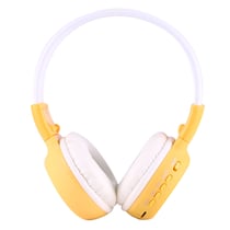 Casque Audio Sans Fil Stéréo Écran LCD Lecteur Voyant Lumineux Radio Fm Jaune YONIS