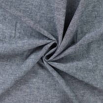 Tissu Lin Coton uni Bleu marine chiné