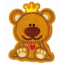 Lot de 3 écussons thermocollants adorable ours 5x5cm