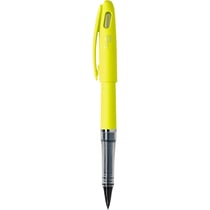 Feutre plume PENTEL - Tradio - Encre noire - Corps jaune fluo - Rechargeable