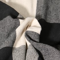 Toile de Coton  Big Celestin Noir sur fond Blanc cassé - Au mètre