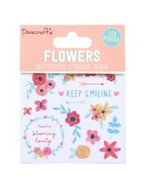 122 stickers floral pailletés DOVECRAFT
