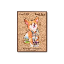 Puzzle en bois 210 pièces - Corgi Royal - WOOD TRICK