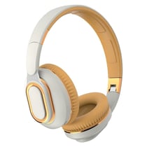 Casque Audio Sans Fil Pliable Avec Micro Et Basse Puissante Autonomie 16h Gris Clair YONIS