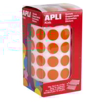 Gommettes rouleau Rond Ø 15 mm Orange x 2 832