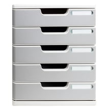 Module de classement Modulo Office 5 tiroirs fermés - Granit - Exacompta
