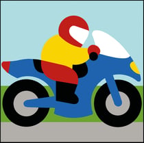 Kit Canevas Soudan Moto 20x20 cm