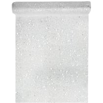 SANTEX 4446-4-30, Chemin de Table Tulle pailletée, Argent