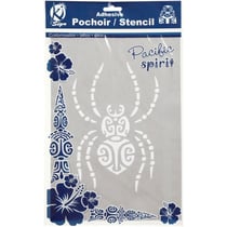 Ki-Sign - Pochoir adhésif pour tissu Araignée maori A4