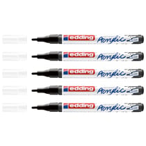 Lot de 5 marqueurs peinture acrylique pointe fine 1-2 mm - EDDING - Noir