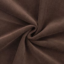 Tissu Velours côtelé stretch uni Marron chocolat