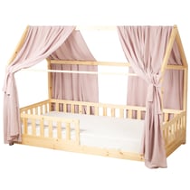 Set double ciel de lit cabane en gaze de coton DUO