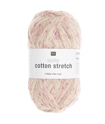 Laine à chaussettes Socks Cotton Stretch 4 fils 100 gr – Confort et élasticité - Rico Design 02 Pinky