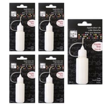 5 tubes de colle blanche pointe fine - 20 ml