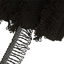 Planchette 25m Frange déco non lavable Noir 32mm