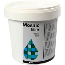 Mastic de Carreaux de Mosaïque, noir, 1000 ml/ 1 seau
