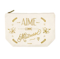 Trousse rectangulaire GM (28x20 cm) - Aime comme maîtresse