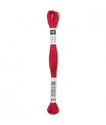 Fil à broder mouliné Uni - Rico Design 031 Rouge