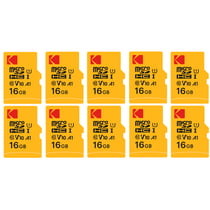 Kodak Pack de 10 Cartes Mémoire Micro SDXC Premium 16 Go – Vitesse et Fiabilité pour un Stockage Exceptionnel