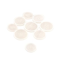 Bouton bio résine 4 trous blanc