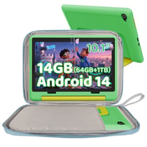 Tablette enfant KOTSREN robuste Android 15 vert 10.1 pouces