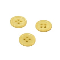 Bouton rond coquillage 4 trous 11mm vert gazon