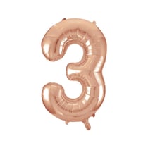 Ballon Géant Chiffre 3 Rose Gold (86 cm)