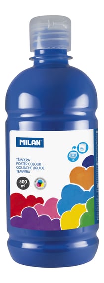 Bouteille gouache 500 ml bleu cyan