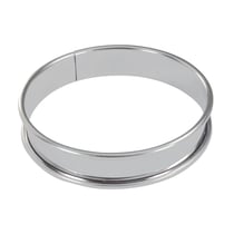 Boîte de 4 cercles à tartes inox - épaisseur 4/10è - Ø90 mm h 20 mm