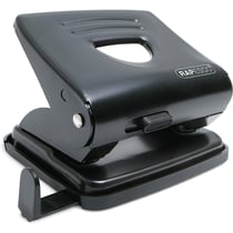 Perforateur - 2 trous - Métal - Noir - Capacité 25 feuilles - Rapesco