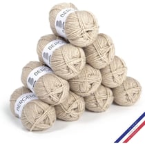 10 pelotes de laine - Sable blanc - 100% acrylique - Bergère de France - Barisienne 7