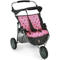 Poussette Jogger 3 roues pour poupées jumelles - Coloris 83