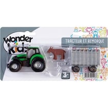 Tracteur Métal + Remorque Assortiment - Wonderkids