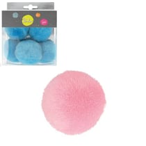 Lot de 5 petits pompons 5cm Rose