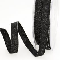 Bobine 15m Ruban chevron métal Noir