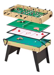 Kangui - Table multi jeux 4 en 1 pour toute la famille - Baby-foot - Billard - Ping Pong - Hockey