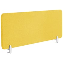 Séparateur Cloison Acoustique de Bureau et Table Jaune en Polyester et Matière Synthétique 160 x 40 cm Idéal pour le Open Space
