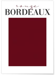 Affiche Rouge Bordeaux | A3 : 29,7x42cm