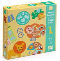 MÉMO, LOTO, DOMINO - Animaux sauvages - 5 JEUX