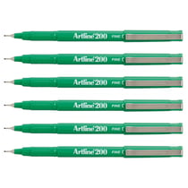 Lot de 6 stylos feutres permanents - ARTLINE - Pointe 0,4 mm - Vert