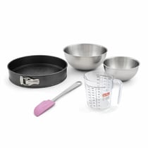 Set pâtisserie avec moule à manqué de 28 cm, 2 bols à mixer, verre mesureur et spatule Zenker