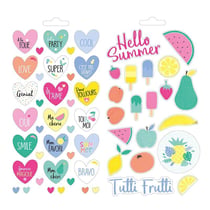 30 feuilles d'autocollants différents Tutti Frutti