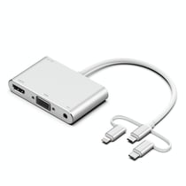 Câble HDTV 3 En 1 Pour Écran HD Mobile Compatible iOS Android Blanc YONIS