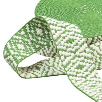 Sangle ethnique 38mm vert/blanc au mètre