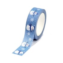 Washi masking Tape ruban adhésif scrapbooking décoration 1,5 x 9 m BONHOMME DE NEIGE