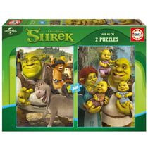 Jeu de 2 puzzles adultes DreamWorks Shrek 500 pièces (EDUCA) + colle Fix Puzzle