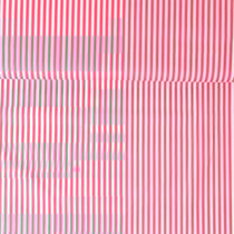 Tissu Popeline de Coton Rayures rouge 5 mm sur fond Blanc