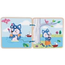 Mon premier livre en bois : le doudou du petit loup - janod - j08178