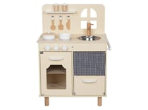 Cuisine en bois avec four beige
